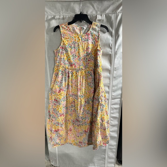 J.Crew Factory - Reimagined floral cotton sleeveless tiered sundress sz 4 - Picture 2 of 7